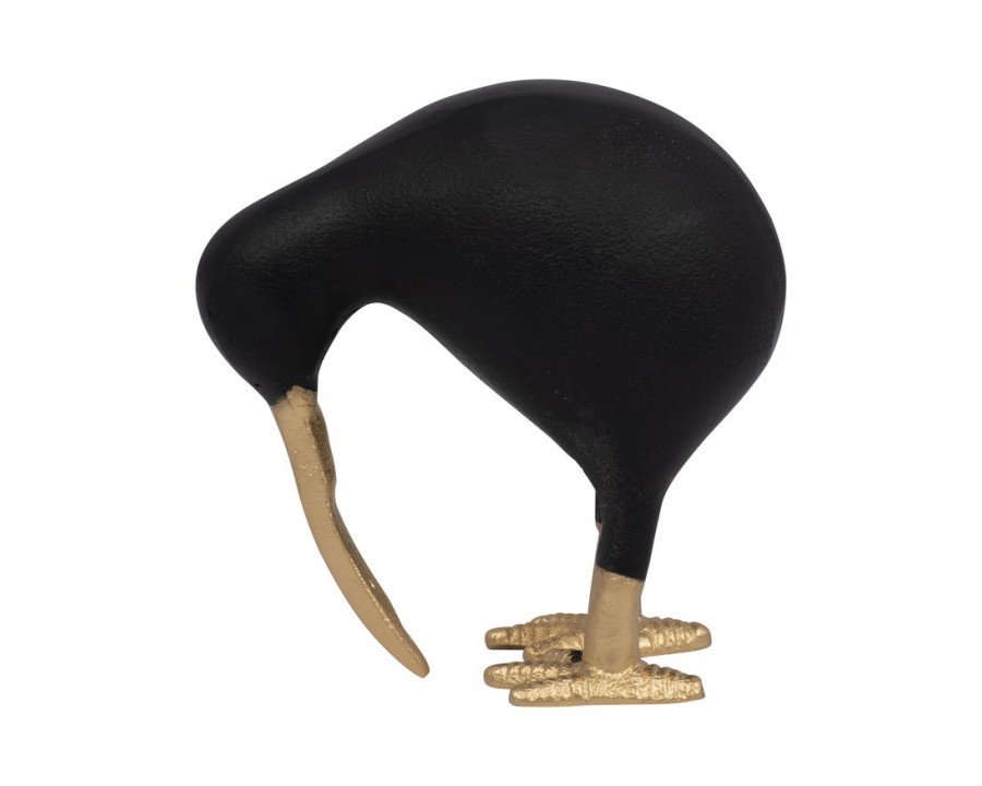 Sagebrook 6" Metal Kiwi Child - Black/Gold