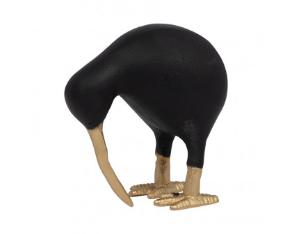 Sagebrook 6" Metal Kiwi Child - Black/Gold