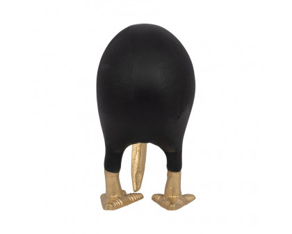 Sagebrook 6" Metal Kiwi Child - Black/Gold