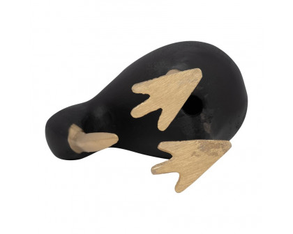 Sagebrook 6" Metal Kiwi Child - Black/Gold