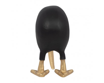 Sagebrook 9" Metal Kiwi Mom - Black/Gold