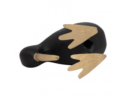 Sagebrook 9" Metal Kiwi Mom - Black/Gold