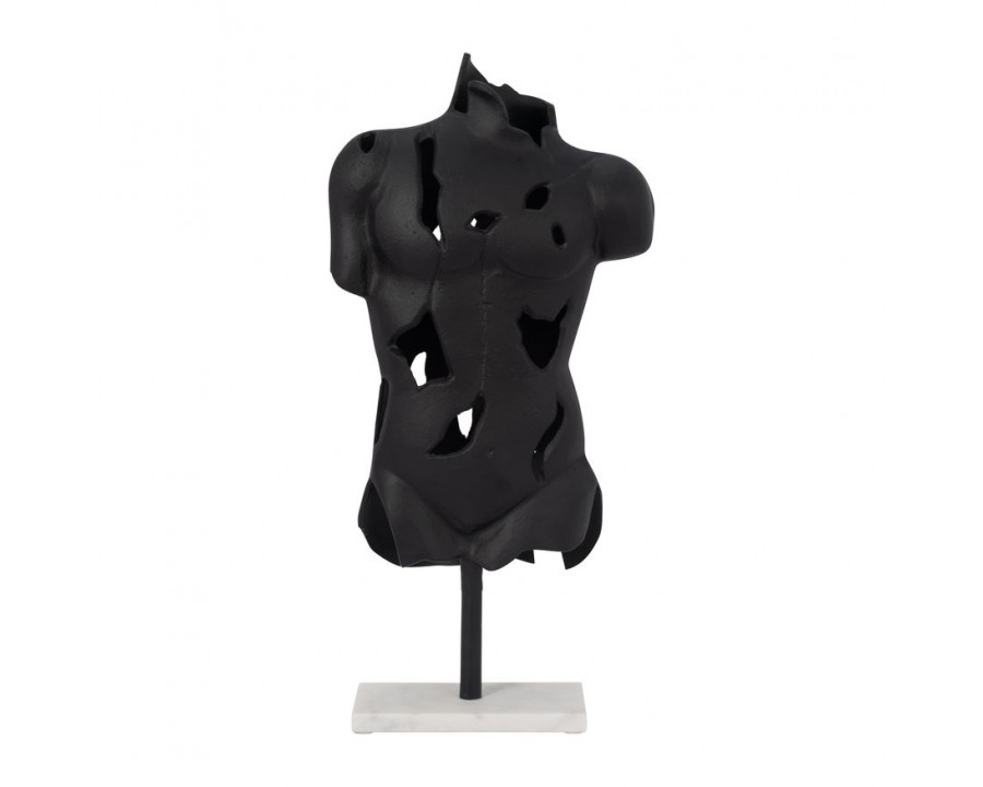 Sagebrook 23" Metal Cracked Bust On Stand - Black