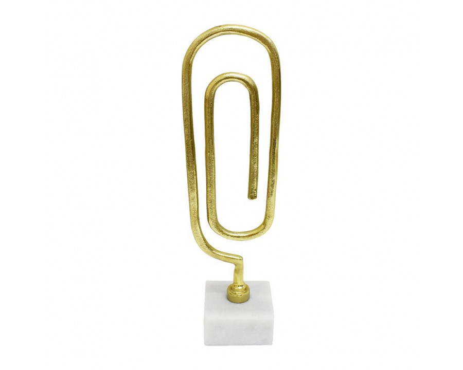 Sagebrook 18" Metal Paper Clip Sculpture - Gold