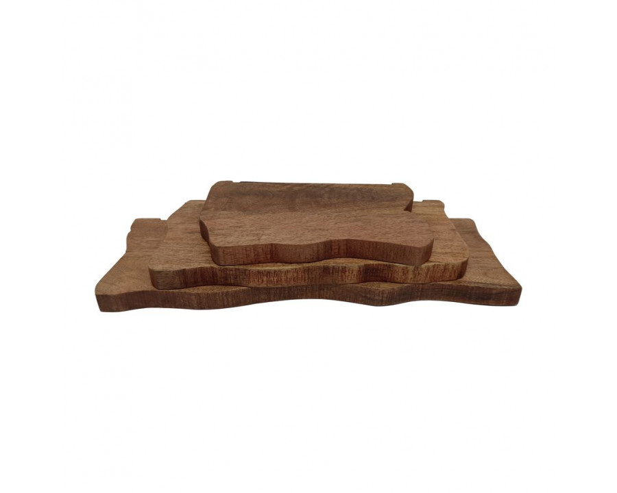 Sagebrook - Mango Wood Floating Shelves (Set Of 3) in Brown