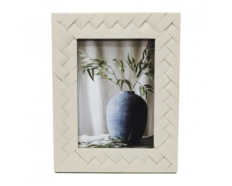 Sagebrook 4"x6" Resin Woven Photo Frame