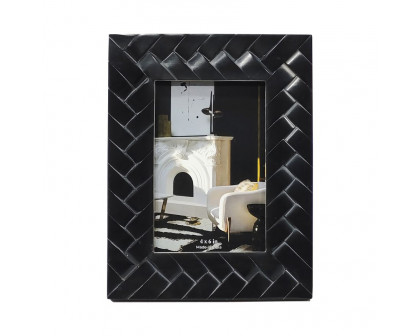 Sagebrook 18339 4"x6" Resin Woven Photo Frame