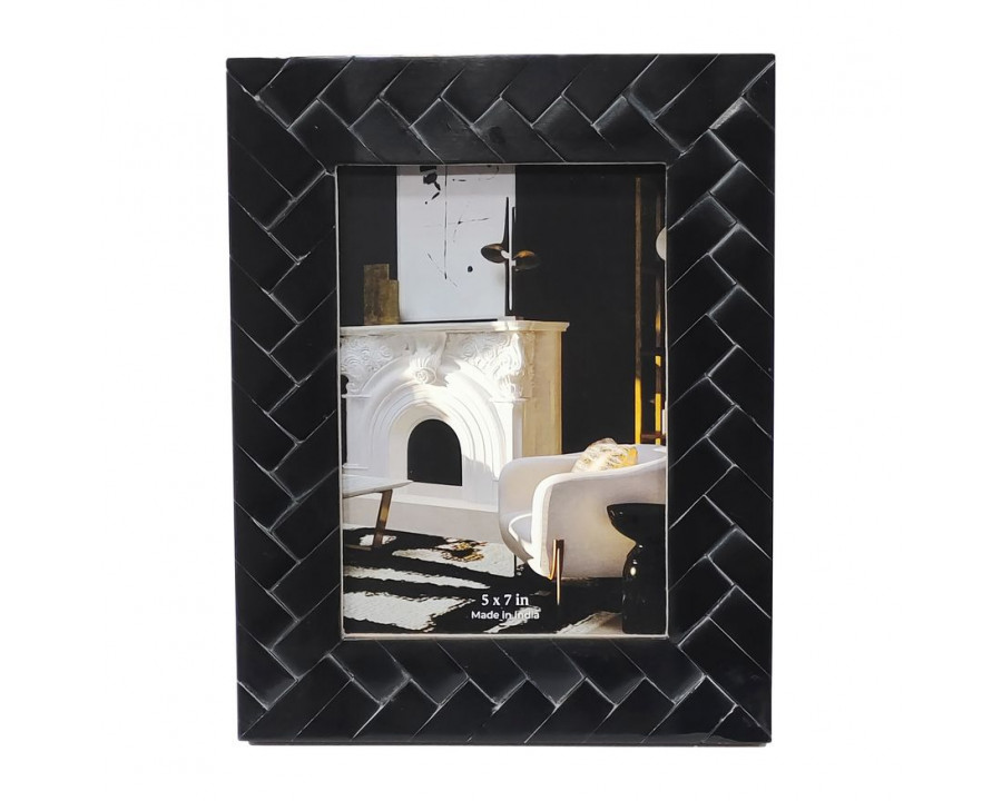 Sagebrook 18339 4"x6" Resin Woven Photo Frame