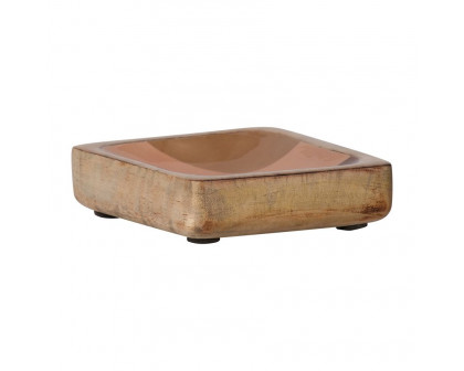 Sagebrook - 4" Wood Mid-Century Trinket Tray in Multi