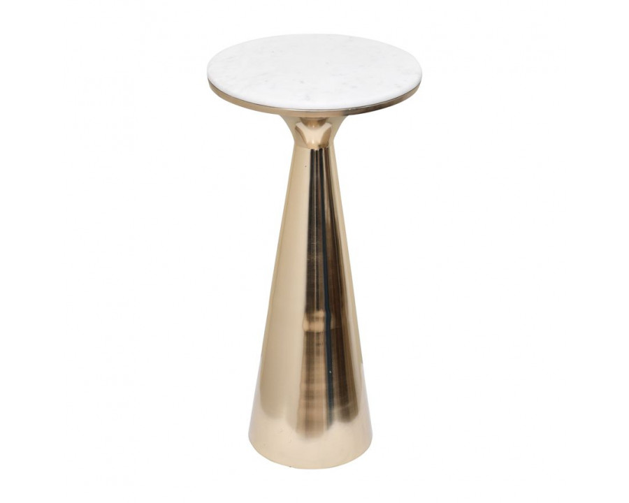 Sagebrook - Marble Top Accent Table in Gold