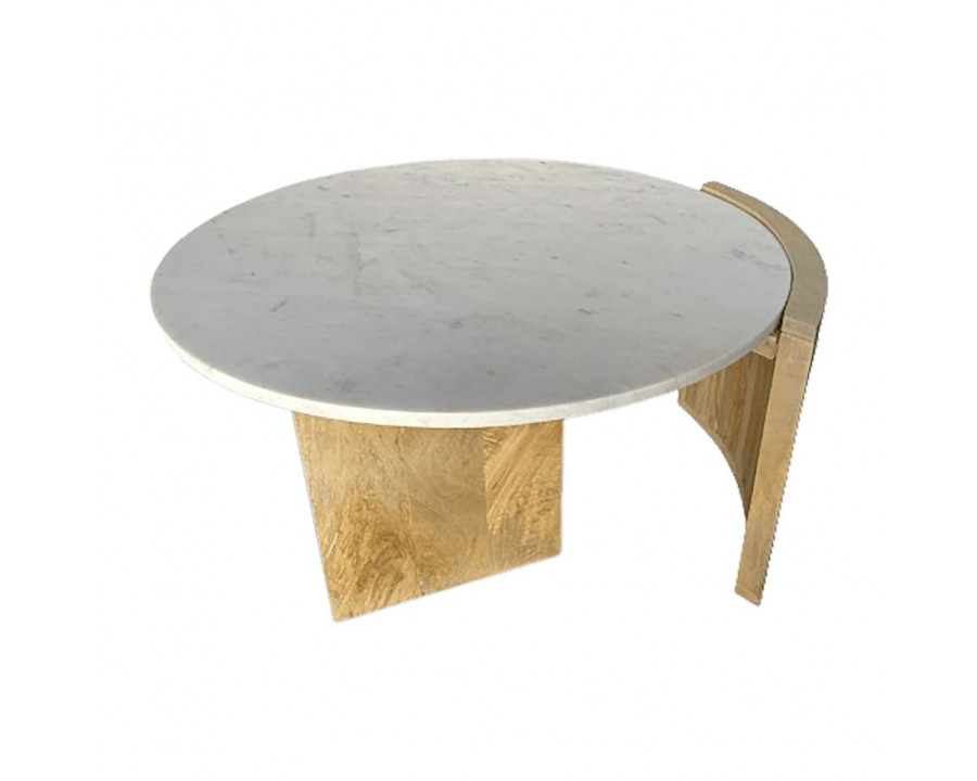 Sagebrook - Mango Coffee Table With Marble Top