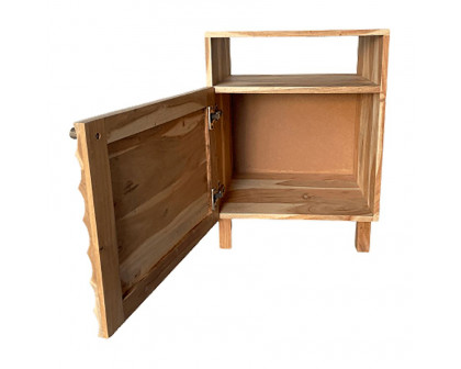 Sagebrook - Single Door Side Cabinet in Natural