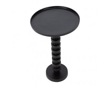 Sagebrook 25" Aluminum Stacked Disc Accent Table - Black