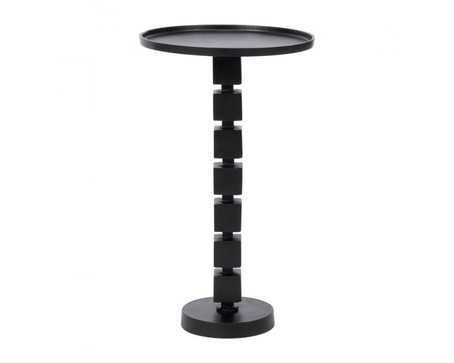 Sagebrook 26" Aluminum Stacked Cube Accent Table - Black