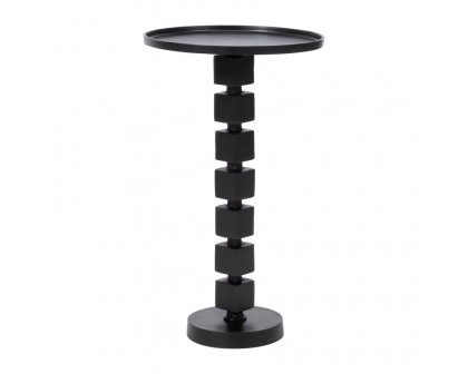 Sagebrook 26" Aluminum Stacked Cube Accent Table - Black