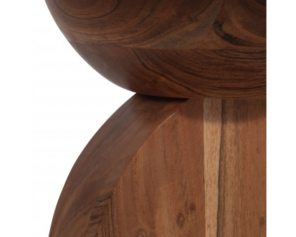 Sagebrook - 19" Solid Wood Disc On Dome Side Table in Natural