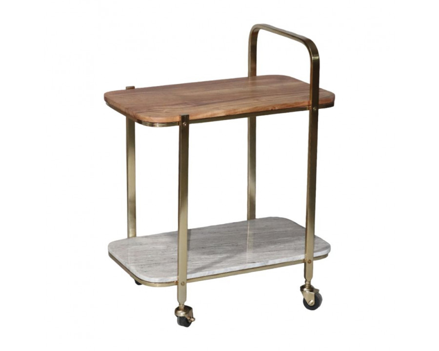 Sagebrook - Marble Shelf Bar Cart