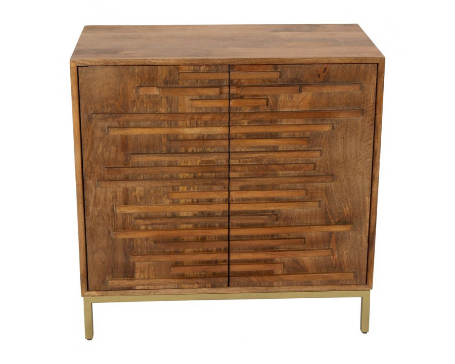 Sagebrook - Midcentury Slat 2-Door Cabinet