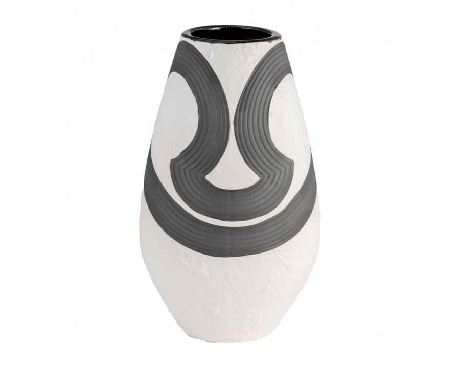 Sagebrook - 11" Stoneware Noir Vase in Black/White