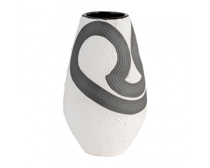 Sagebrook - 11" Stoneware Noir Vase in Black/White