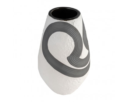 Sagebrook - 11" Stoneware Noir Vase in Black/White