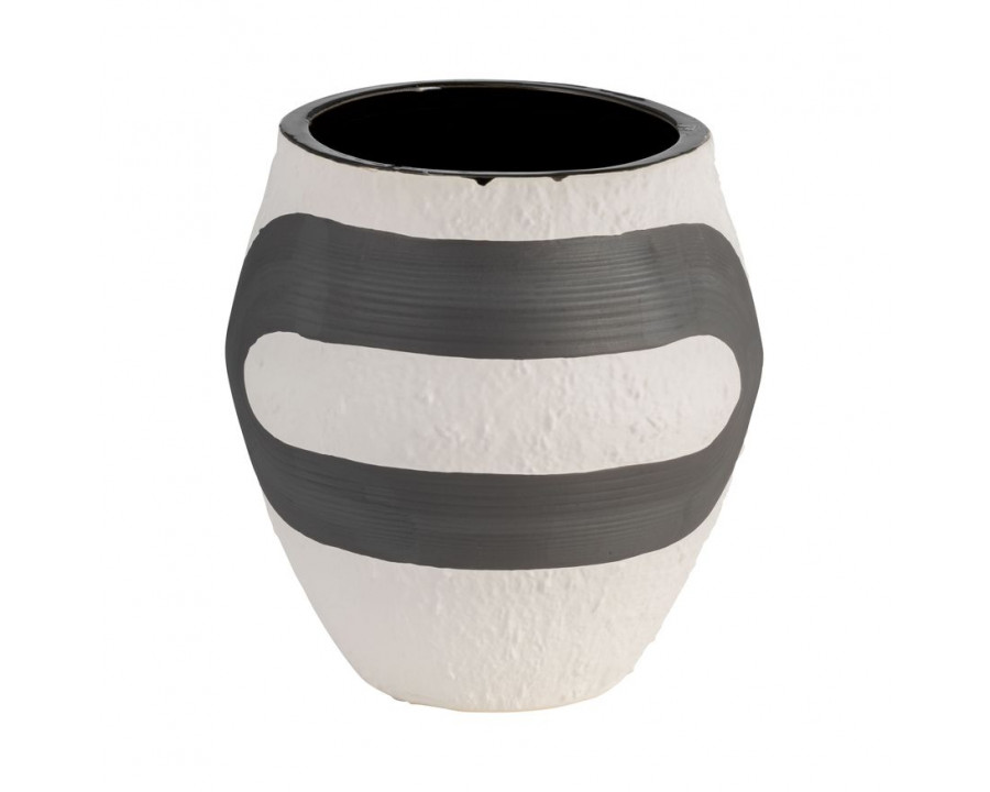 Sagebrook - 8" Stoneware Noir Vase in Black/White