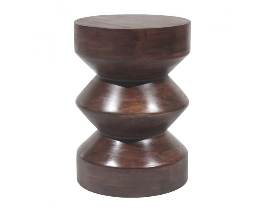 Sagebrook - Solid Mango Side Table in Walnut