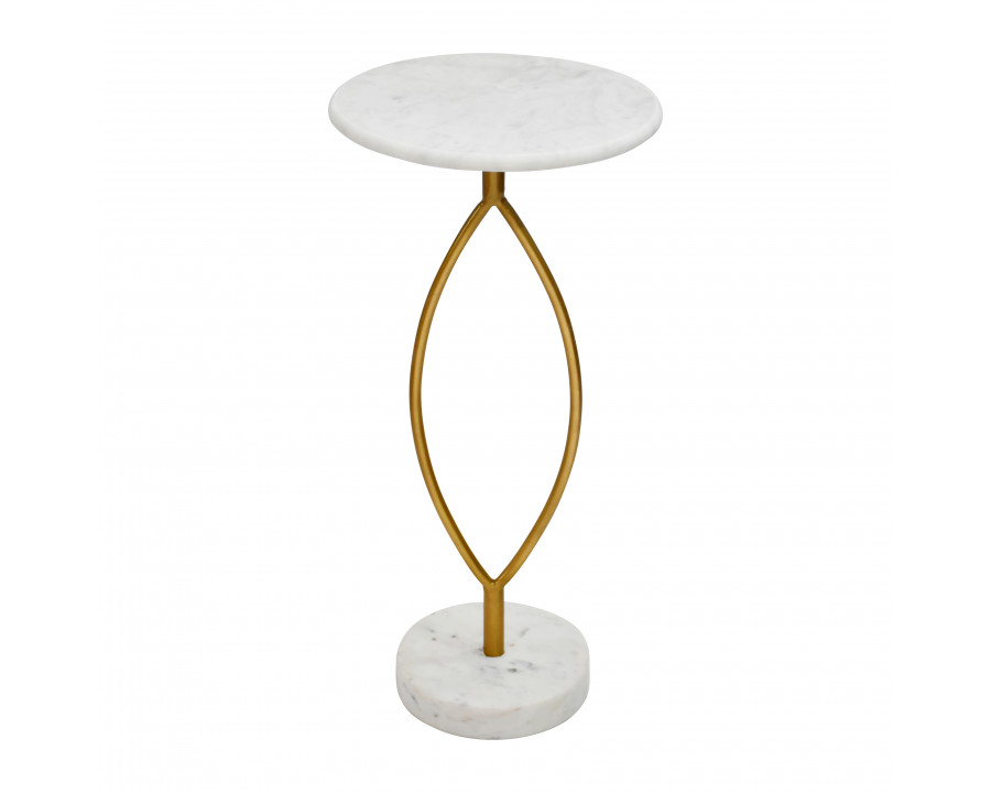 Sagebrook 25" Metal Loophole Table Marble Base - Gold