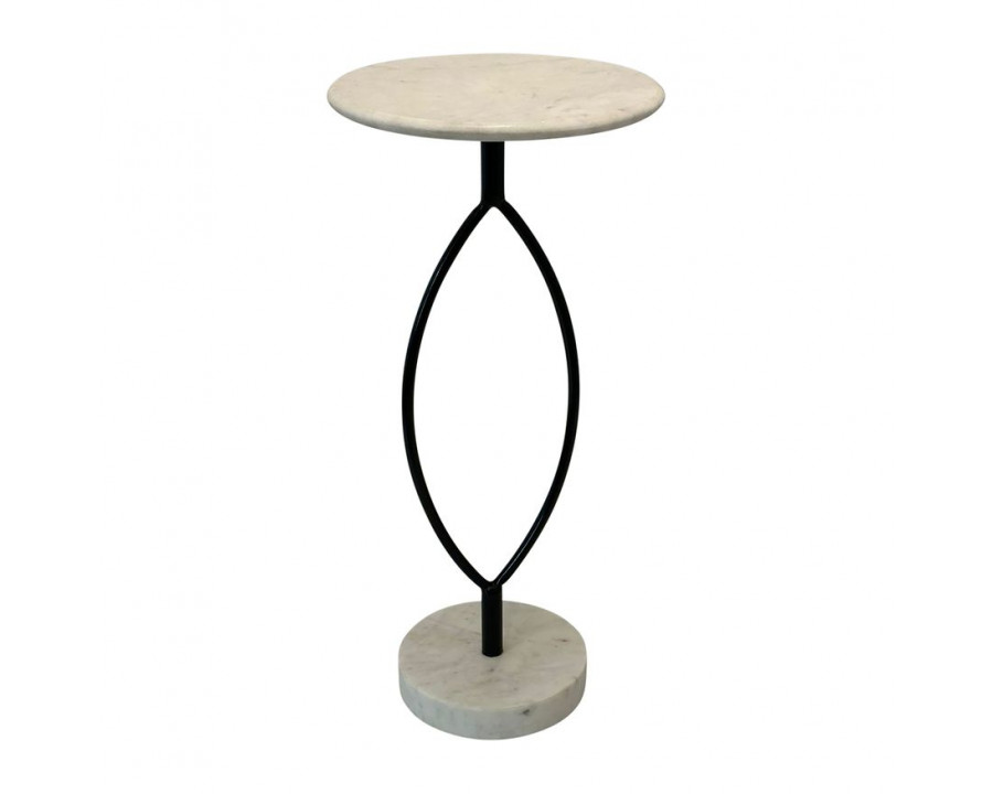 Sagebrook 25" Metal Loophole Table Marble Base - Black