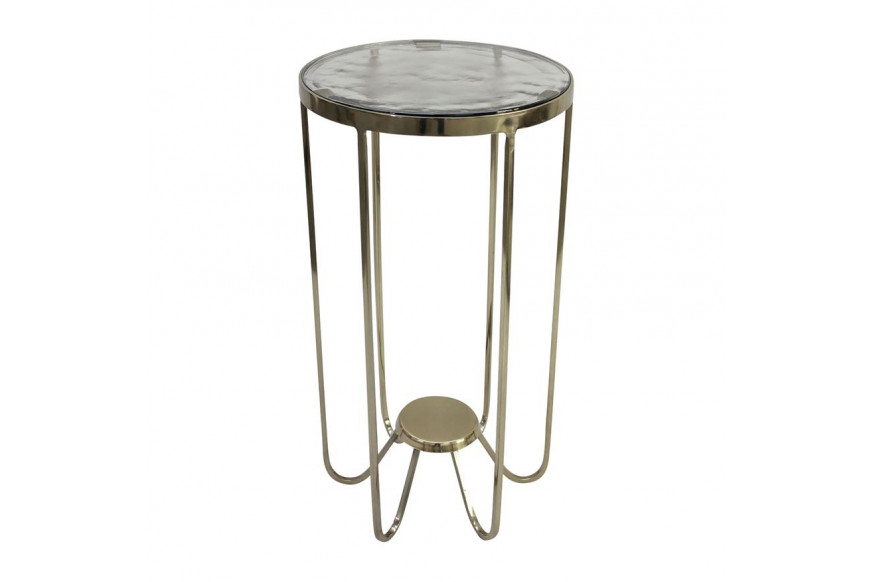 Sagebrook™ Metal Side Table Glass Top - Gold