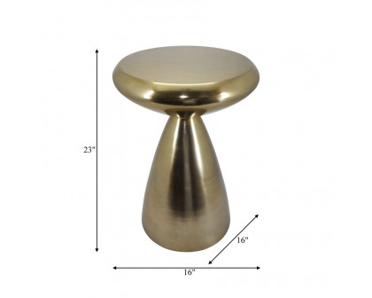 Sagebrook - Metal Hourglass Accent Table in Gold