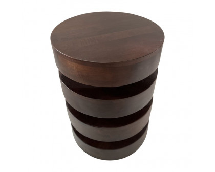 Sagebrook - Wood Stacks Side Table in Brown