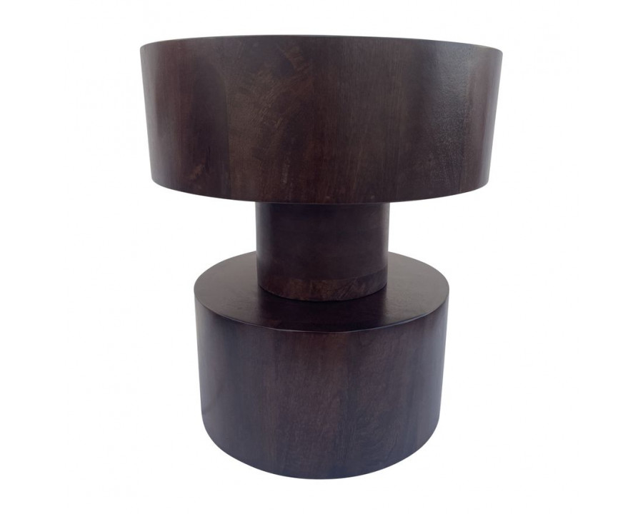 Sagebrook - Wood Disc Side Table in Brown