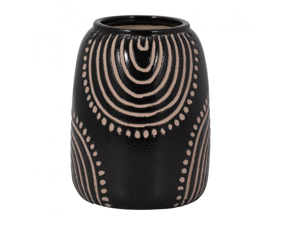 Sagebrook 9" Ceramic Tribal Arch Vase