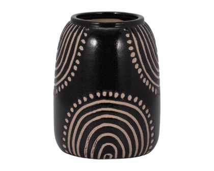 Sagebrook 9" Ceramic Tribal Arch Vase