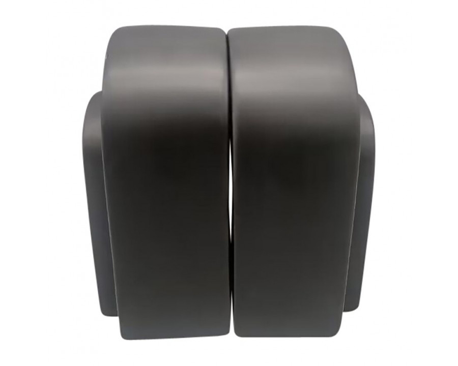 Sagebrook 7" Ceramic Arch Bookends (Set Of 2) - Black