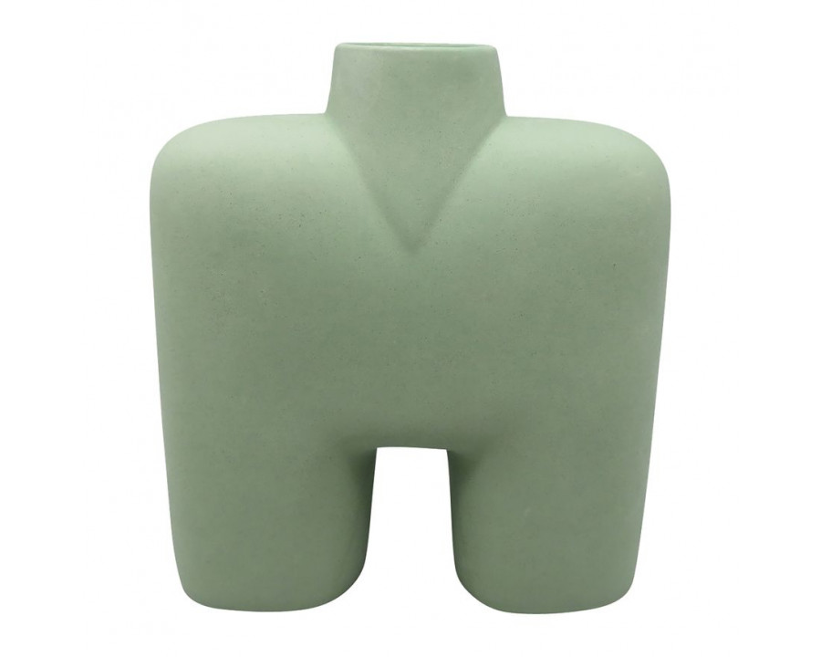 Sagebrook 9" Ceramic Square Shape Vase - Dark Sage