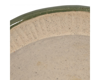 Sagebrook 6" Ceramic Round Bird Feeder - Green