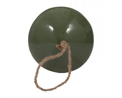 Sagebrook 6" Ceramic Round Bird Feeder - Green