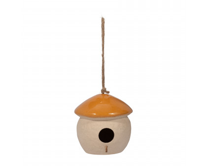 Sagebrook 6" Ceramic Round Bird Feeder