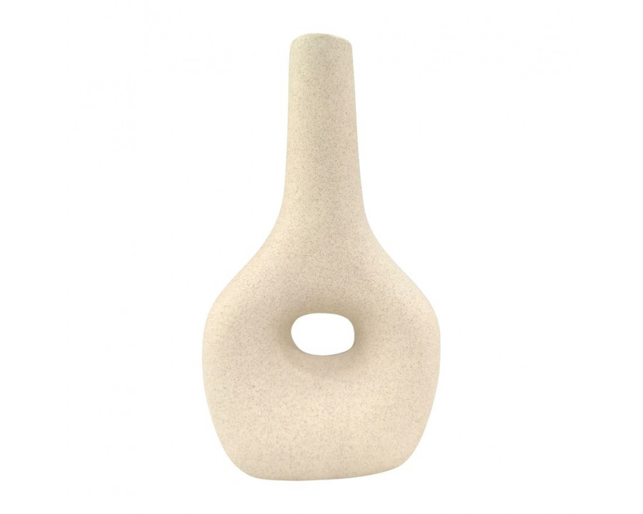 Sagebrook 9" Ceramic Open Cut-out Nomad Vase - Ivory