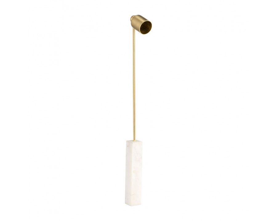 Sagebrook 12" Marble Round Candle Snuffer