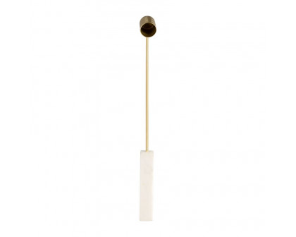 Sagebrook 12" Marble Round Candle Snuffer