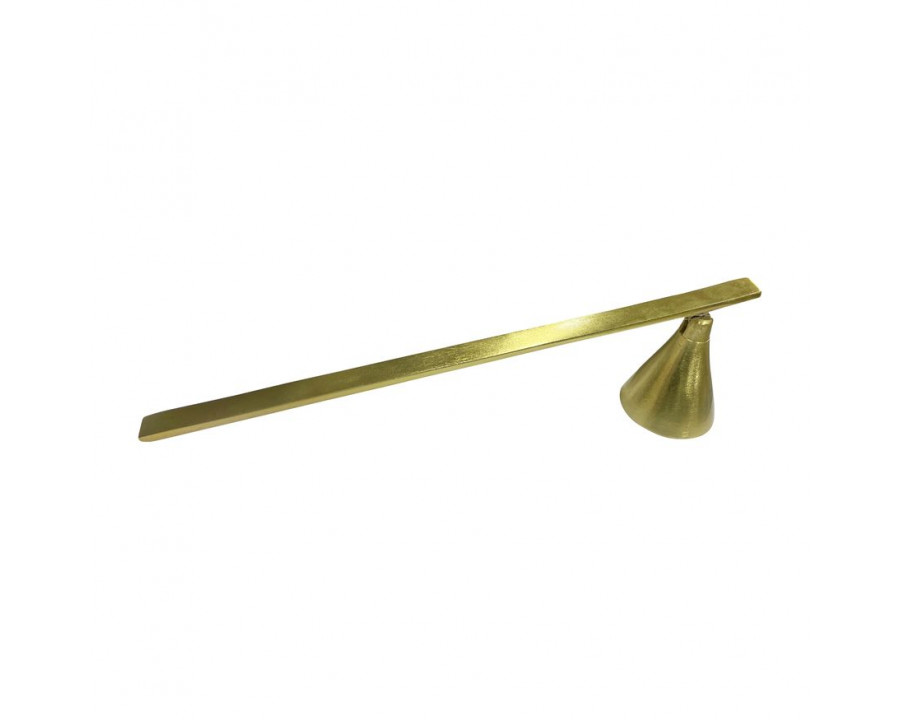 Sagebrook - 11" Metal Cone Candle Snuffer in Gold