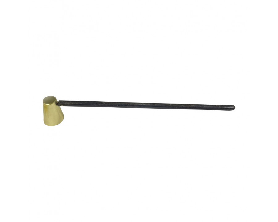 Sagebrook - 13" Wood Candle Snuffer in Gold