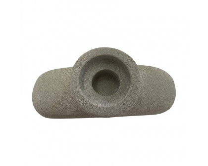 Sagebrook - 10" Stone Open Cut Votive Holder in Natural