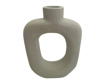 Sagebrook - 10" Stone Open Cut Votive Holder in Natural