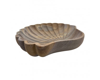 Sagebrook 12" Stone Shell Decorative Plate - Natural