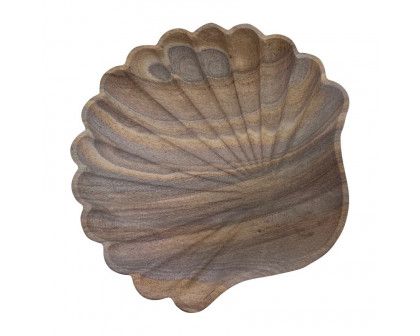 Sagebrook 12" Stone Shell Decorative Plate - Natural