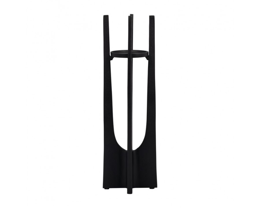 Sagebrook 16" Metal Pillar Candle Holder - Black